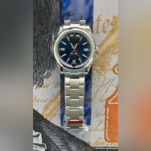 Men’s Luxury Stainless Steel Automatic Watch “OP” Style Blue Dial Colorway 41mm